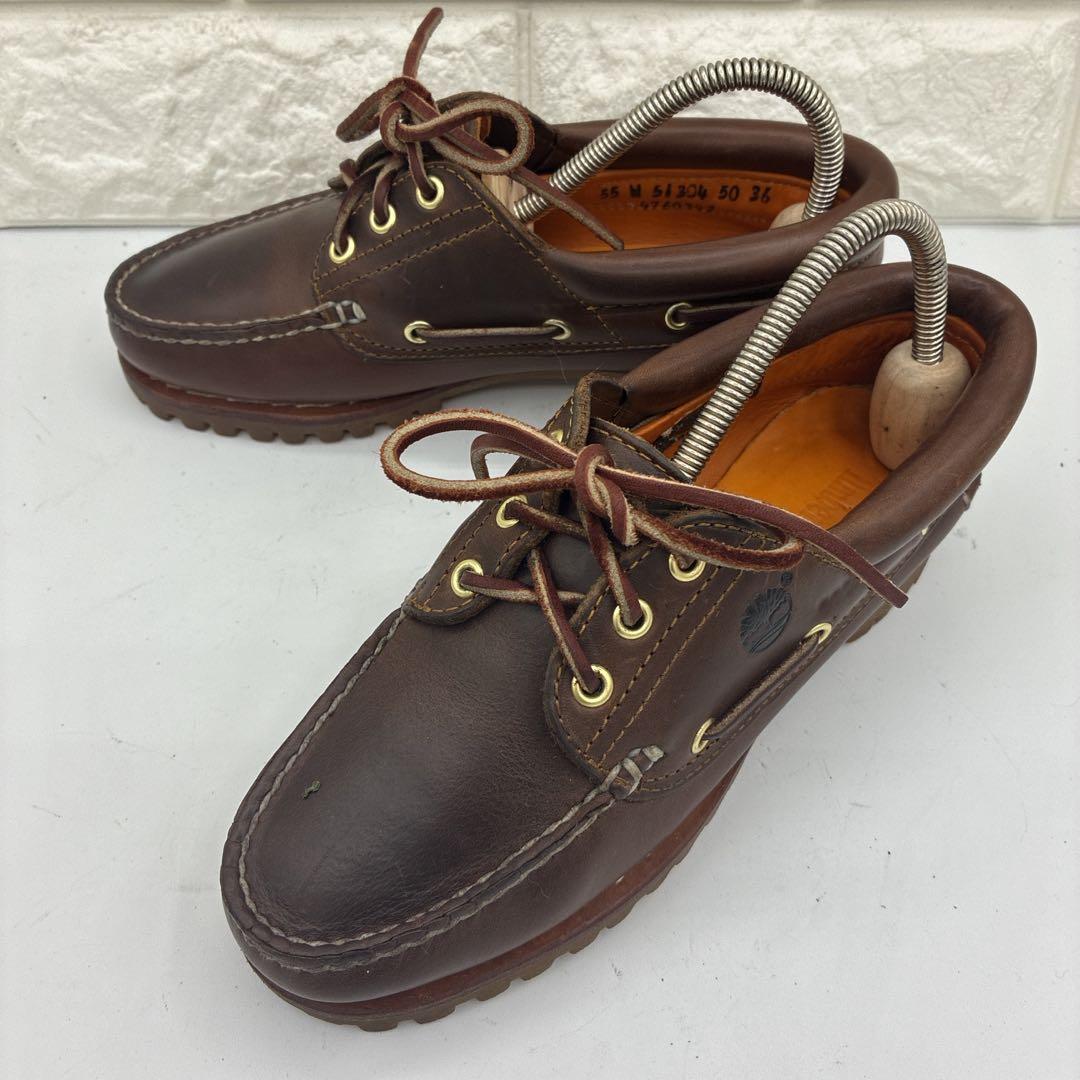 【美品】ティンバーランド スリーアイ クラシックラグ 5.5W 51304 茶