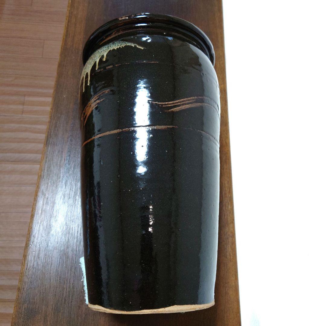 信楽焼き(有田焼？)　民芸風　和風傘立て　玄関収納　インテリア