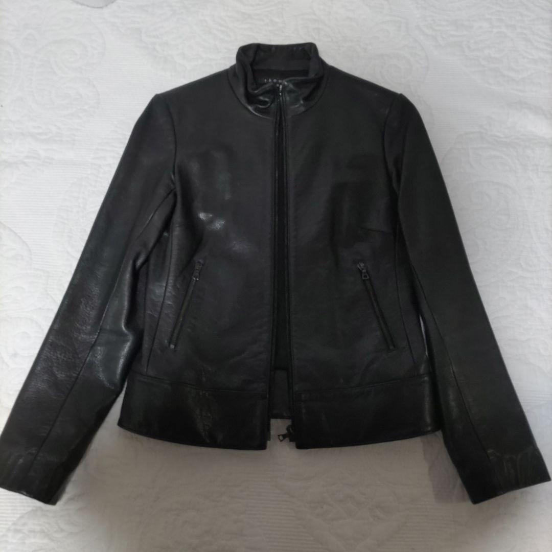 theory 黒 レザー シングルライダースジャケット サイズ2