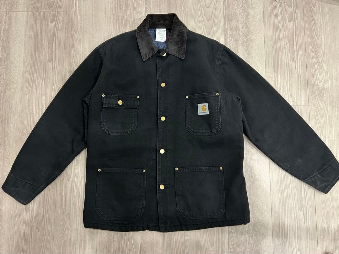 カーハート 90s 星タグ チョアコート 40 USA製 ブラック CB105