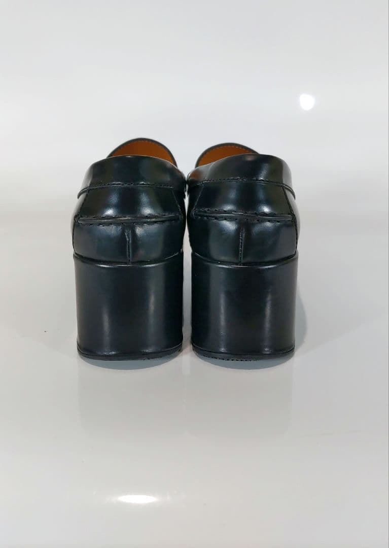 GUCCI 厚底ローファー GG シェリーライン レザー ブラック 35