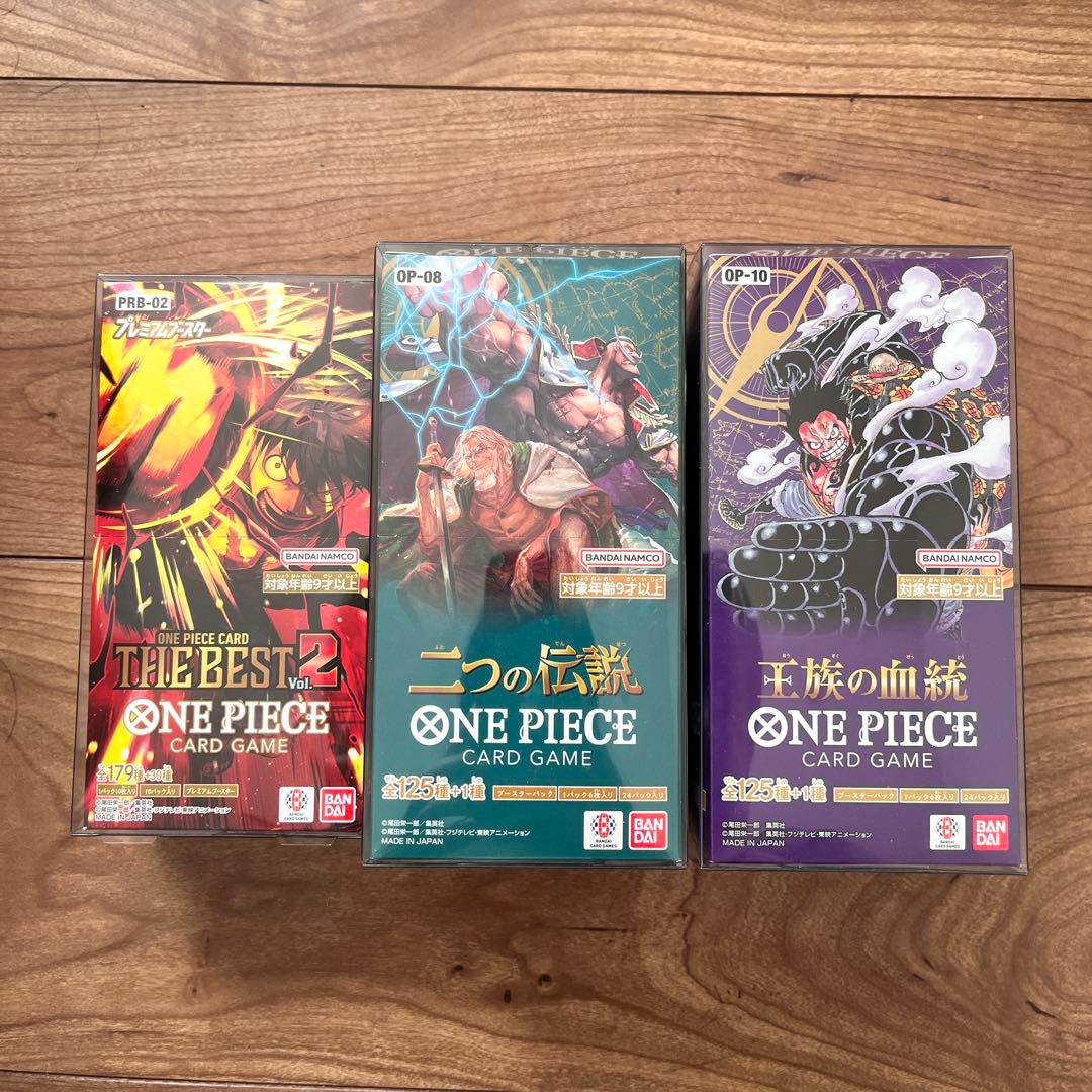 ワンピースカードゲーム 3BOXセット THEBEST2、二つの伝説、王族の血統