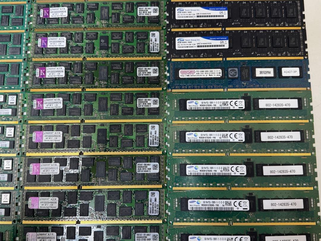 メモリー 8gb ,16gb PC3 ,PC3L まとめて 63枚