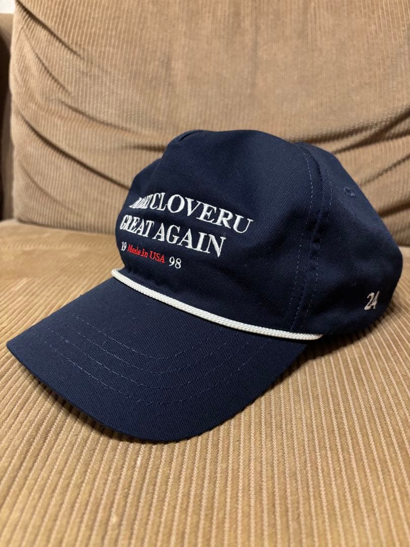 MAKE CLOVERU GREAT AGAIN キャップ　ネイビー