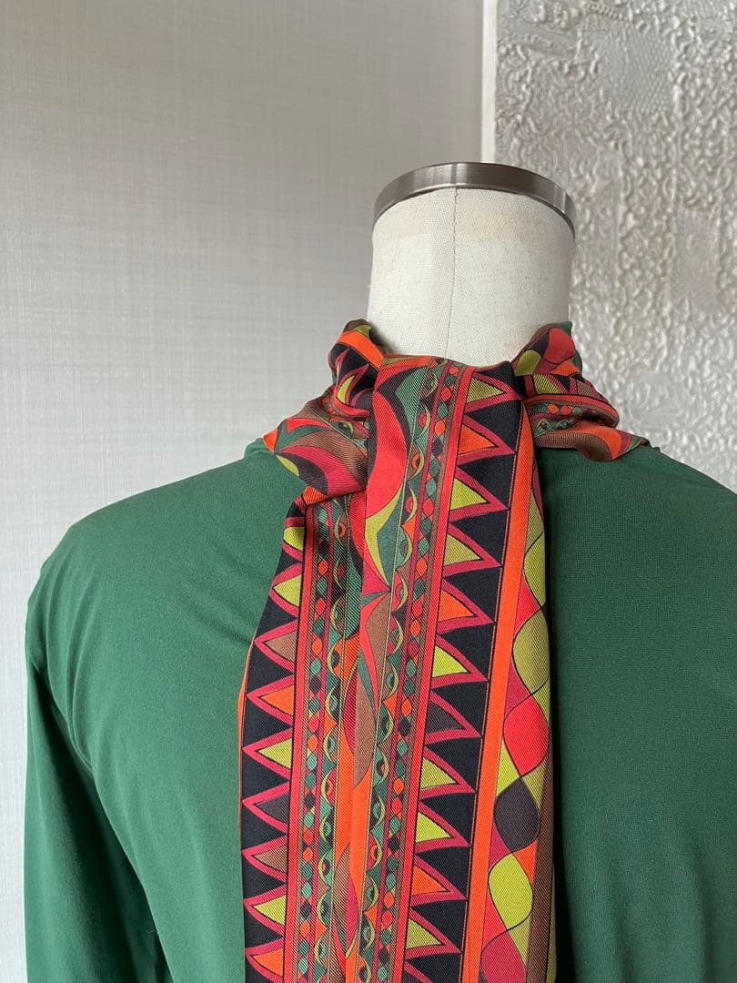 新品☆定価¥91,300 エミリオ プッチ スカーフ付 タートル カットソー M