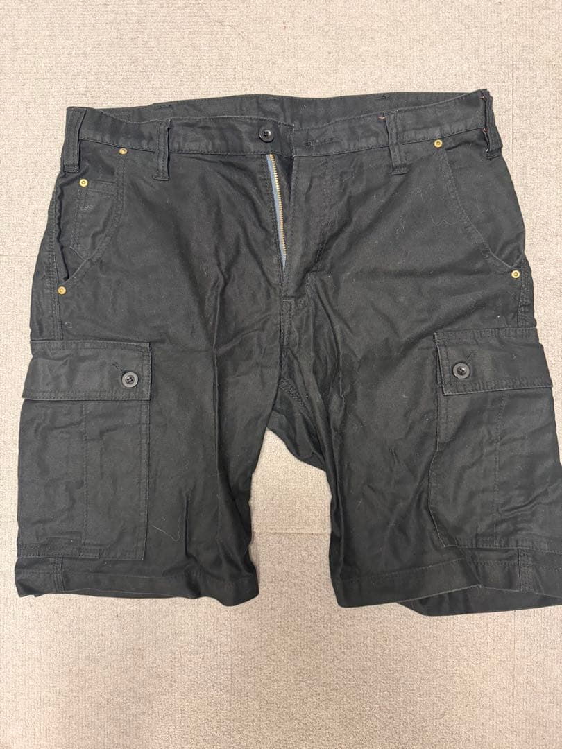 IRON HEART ブラックカーゴショートパンツ