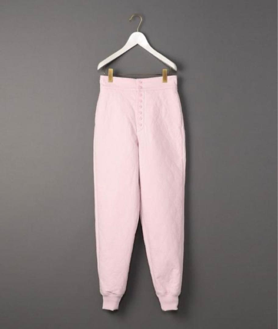 6 rokuロク　 キルティングジョガーパンツ　前ボタン　 38 新品　ピンク