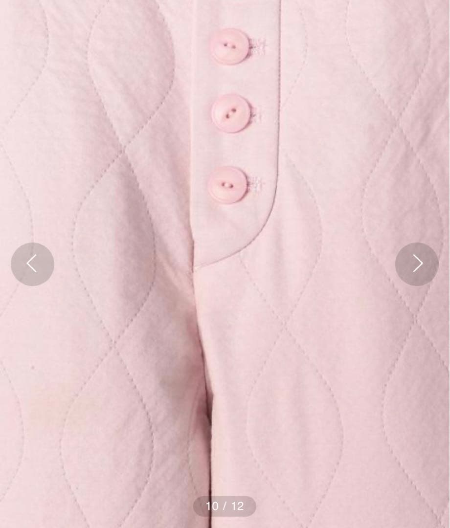 6 rokuロク　 キルティングジョガーパンツ　前ボタン　 38 新品　ピンク