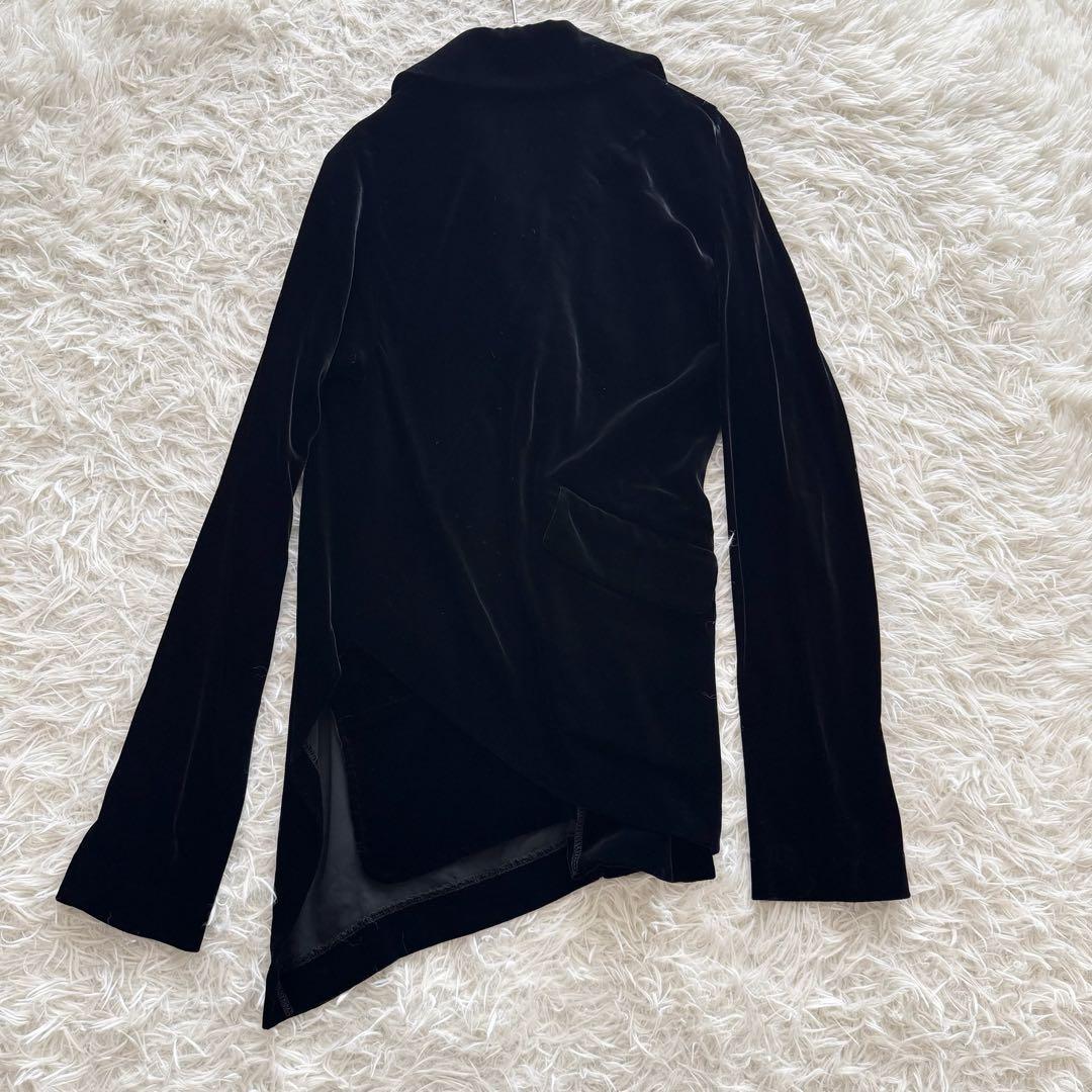 コムデギャルソン　AD2002　ジャケット　ねじれ期　変形デザイン　黒　ベロア