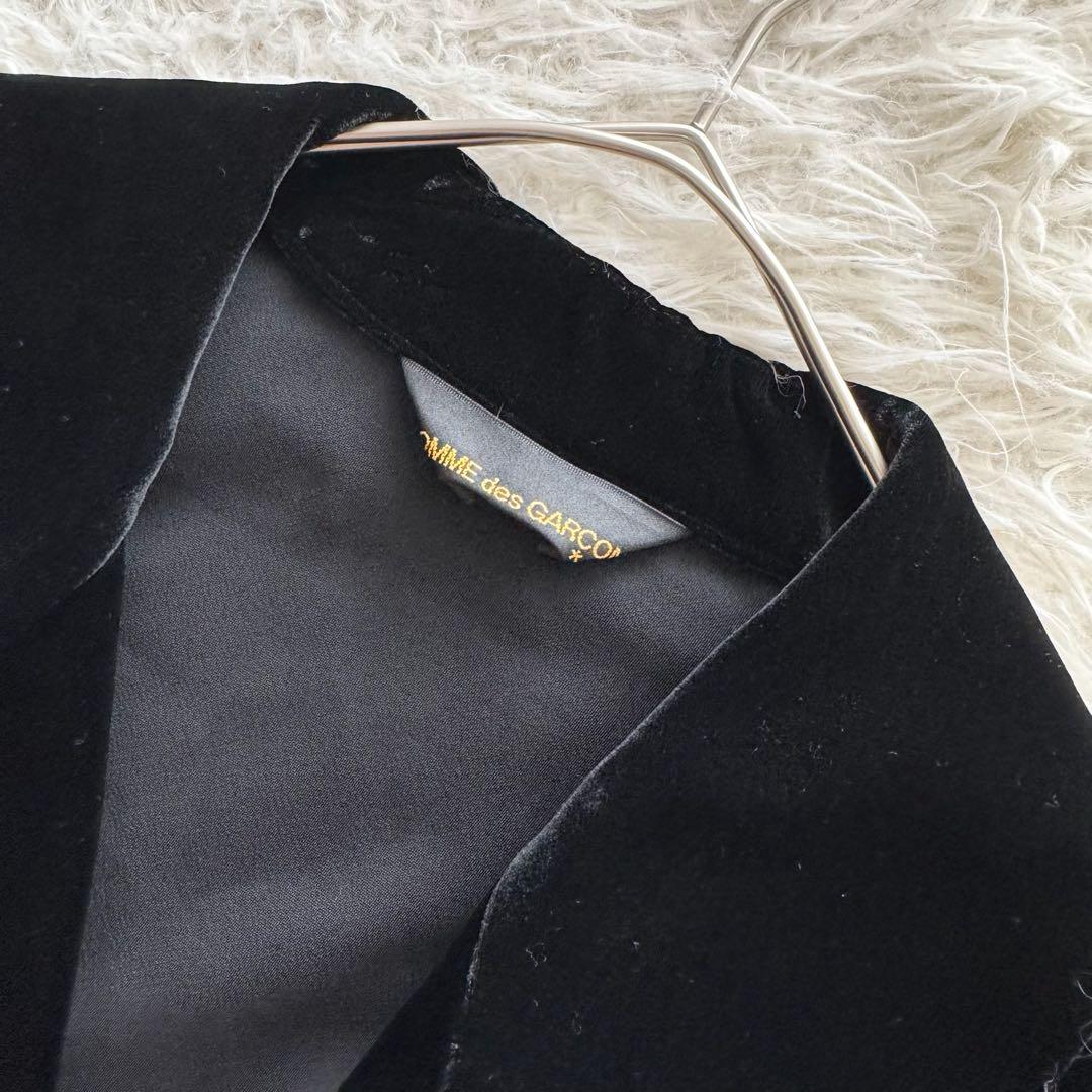 コムデギャルソン　AD2002　ジャケット　ねじれ期　変形デザイン　黒　ベロア