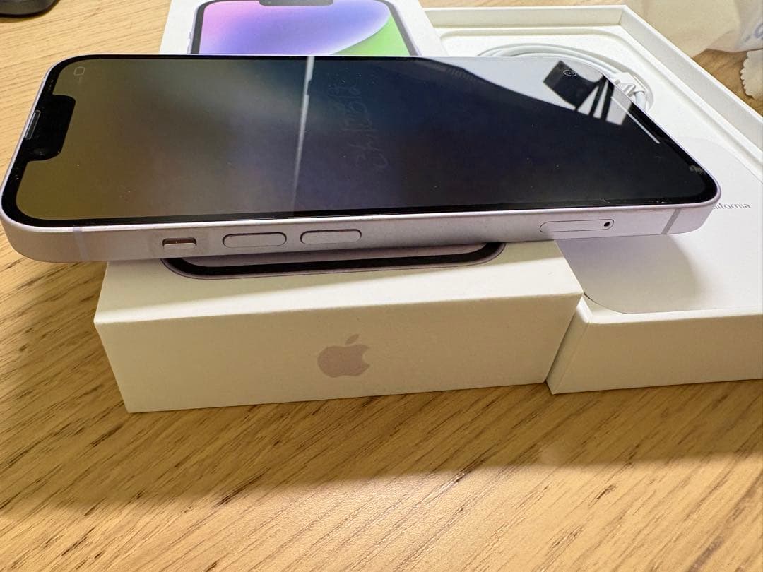 美品 Apple iPhone 14 256gbパープル 本体 85%