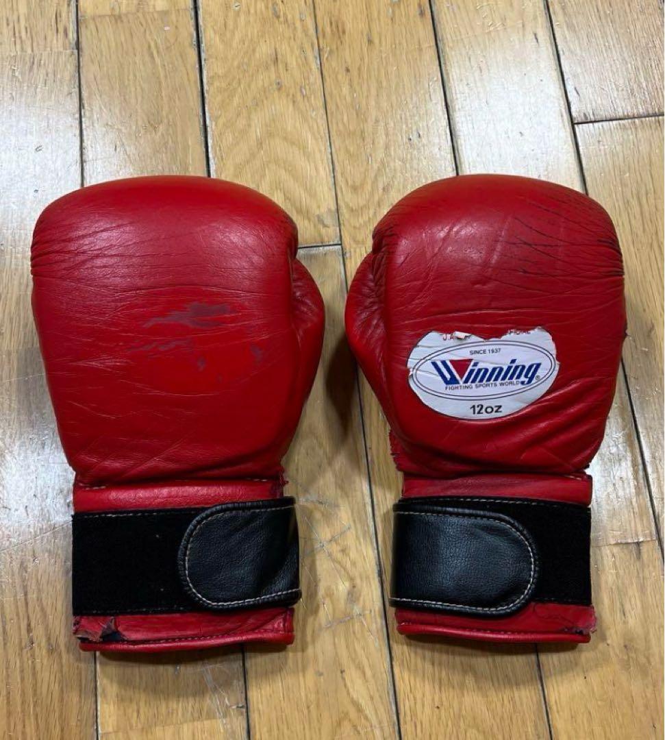 Winning ボクシンググローブ 120oz 赤