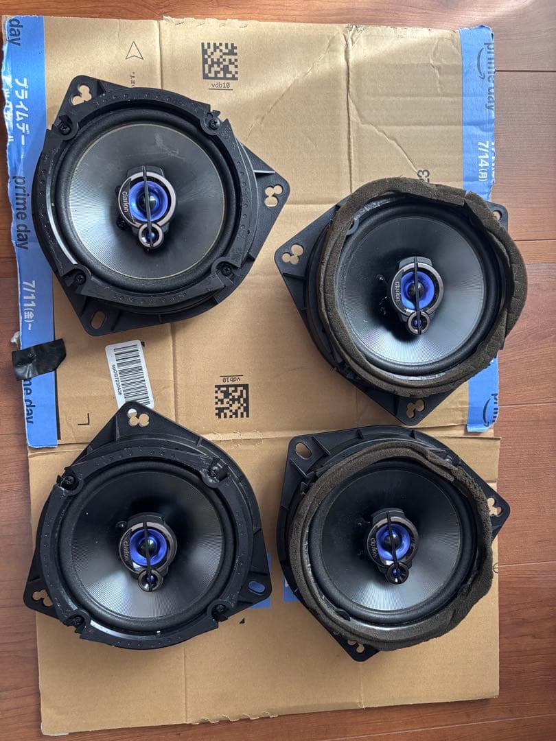 【日産用ブラケット付】クラリオン17cm SRT1733 4個セット 稀少品