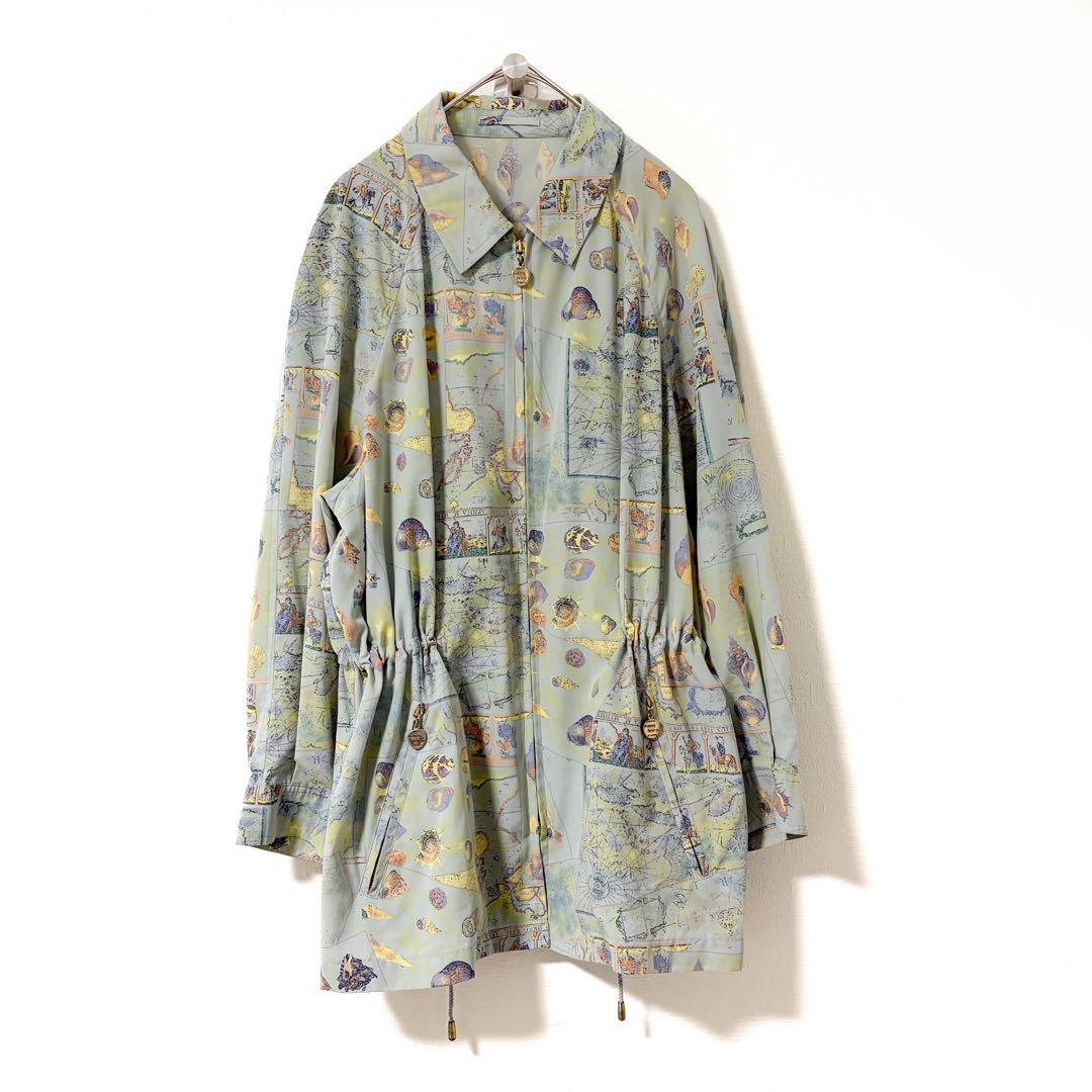 80’s Burberrys シャツブルゾン 貝殻 地図 レア