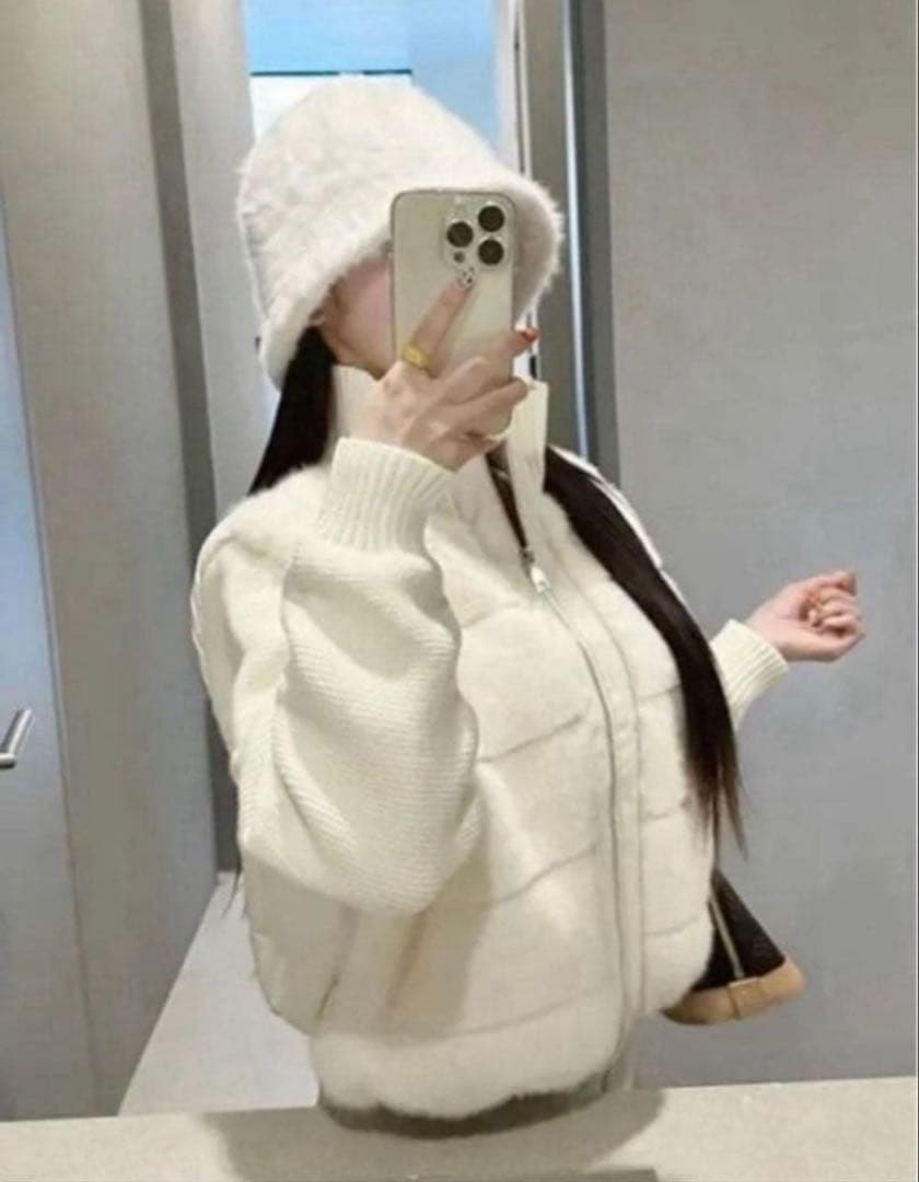 2way ニットスリーブエコファーダウンジャンパー