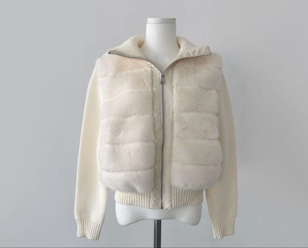 2way ニットスリーブエコファーダウンジャンパー