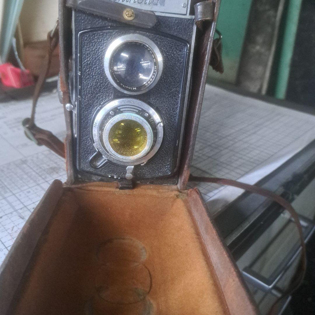 二眼レフカメラ ブラック レザー