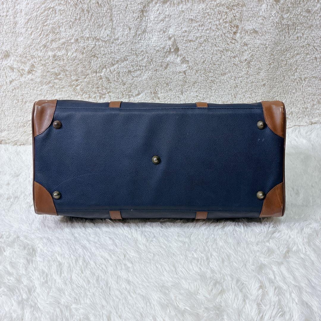 ヴィンテージ！　バーバリー 2way ボストンバッグ 大容量 ネイビー