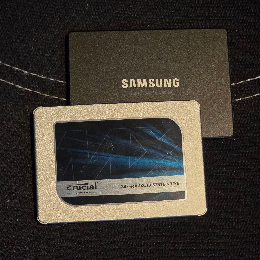 2.5インチ SSD crucial MX500 SAMSUNG 860 EVO
