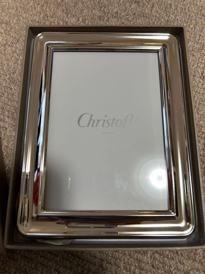 Christofle フォトフレーム 箱付き シルバーカラー クリストフ