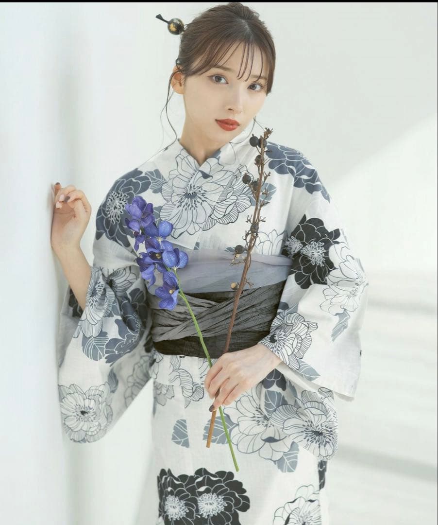 【新品未開封】髪飾り付き 如月の椿(墨色)5点セット