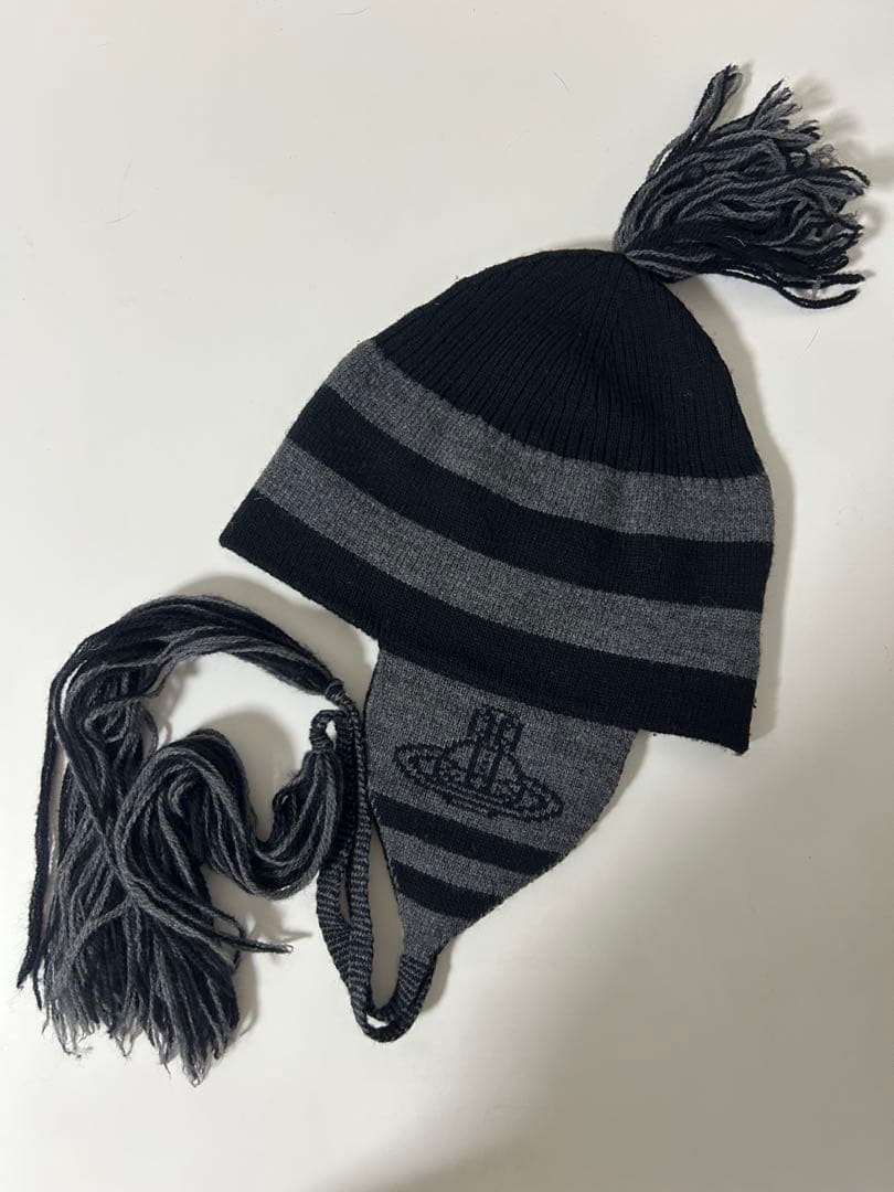 Vivienne Westwood ORBフラップワッチニット帽