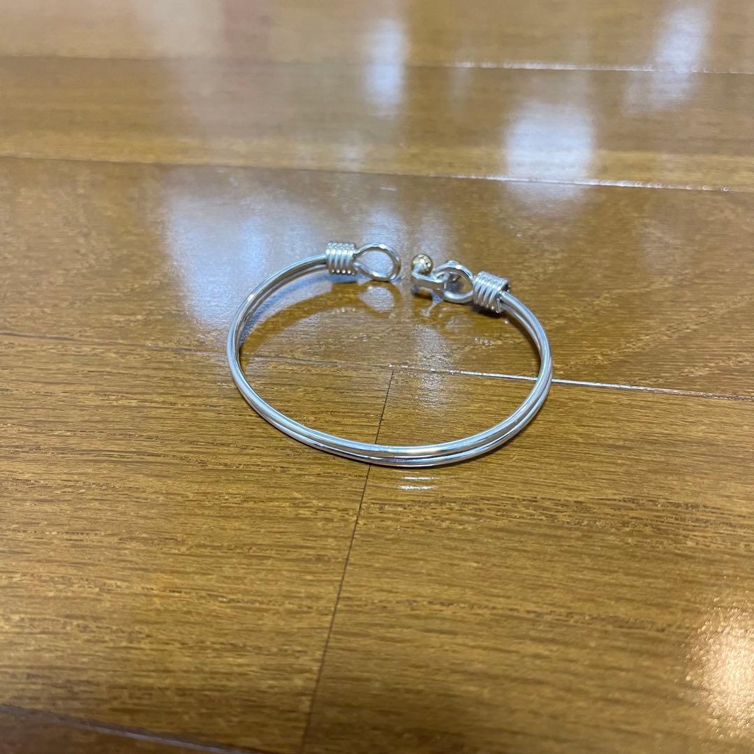 Tiffany ティファニー ダブルフック&アイ コンビ バングル925 k18
