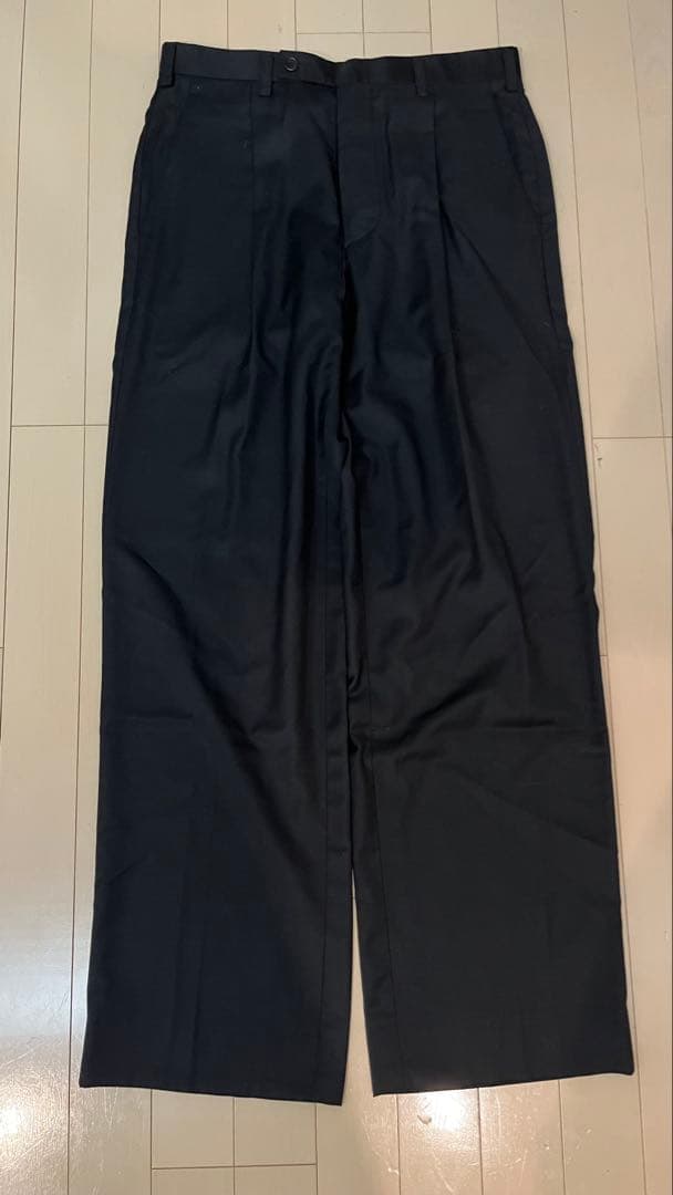 パンツ GIORGIO ARMANI black wide slacks