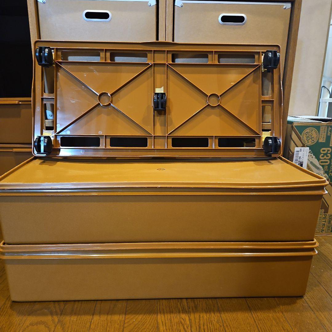 タッパーウェア　ロングスーパーケース2点 キャスターパレット