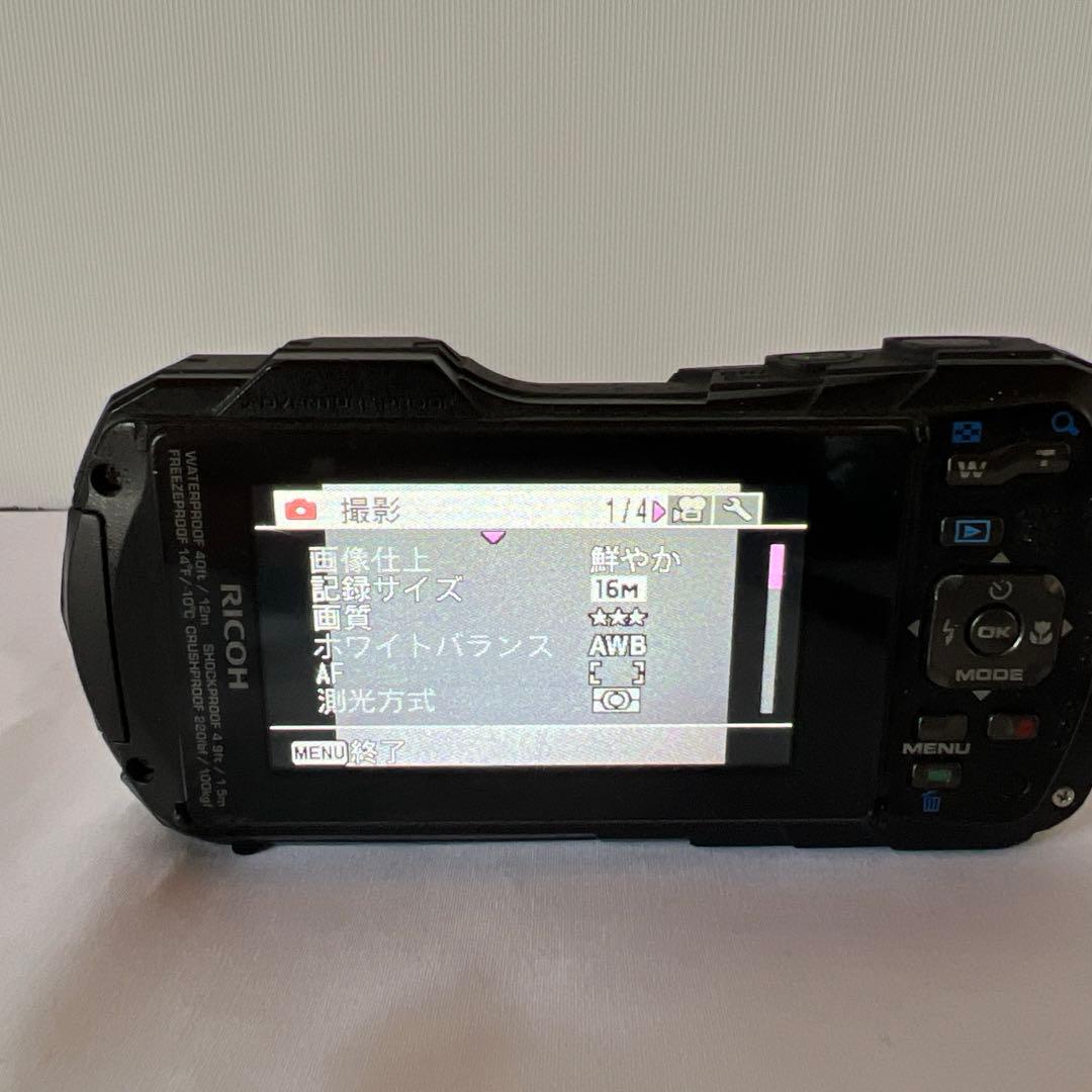 RICOH WG-60 コンパクトデジタルカメラ 黒/赤