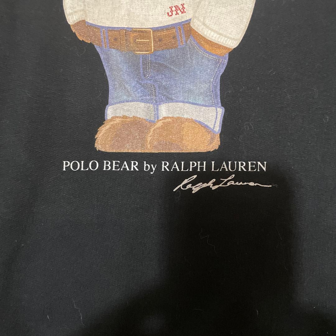 （美品）ポロ ラルフローレン ベア スウェット トレーナー XSサイズ ネイビー