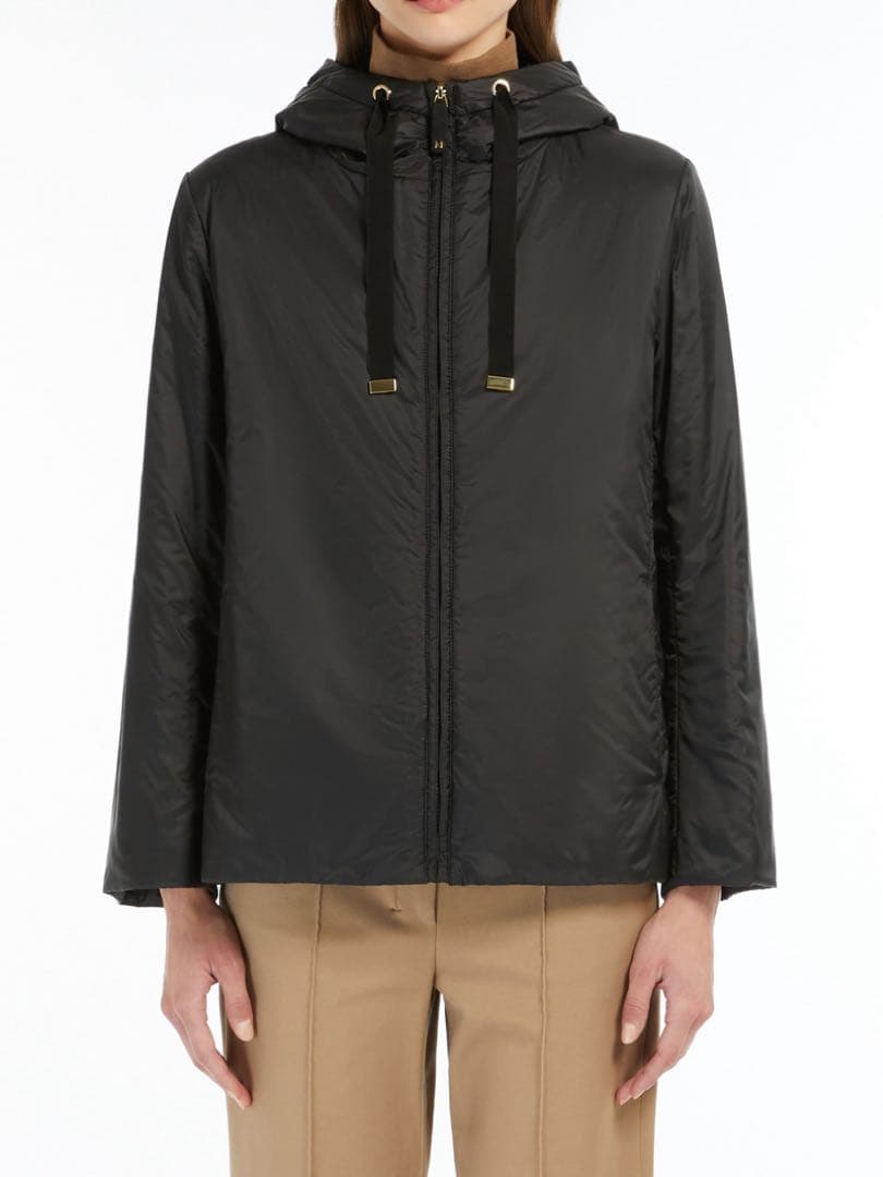 マックスマーラ The Cube フード付きショート丈ブルゾン ブラック