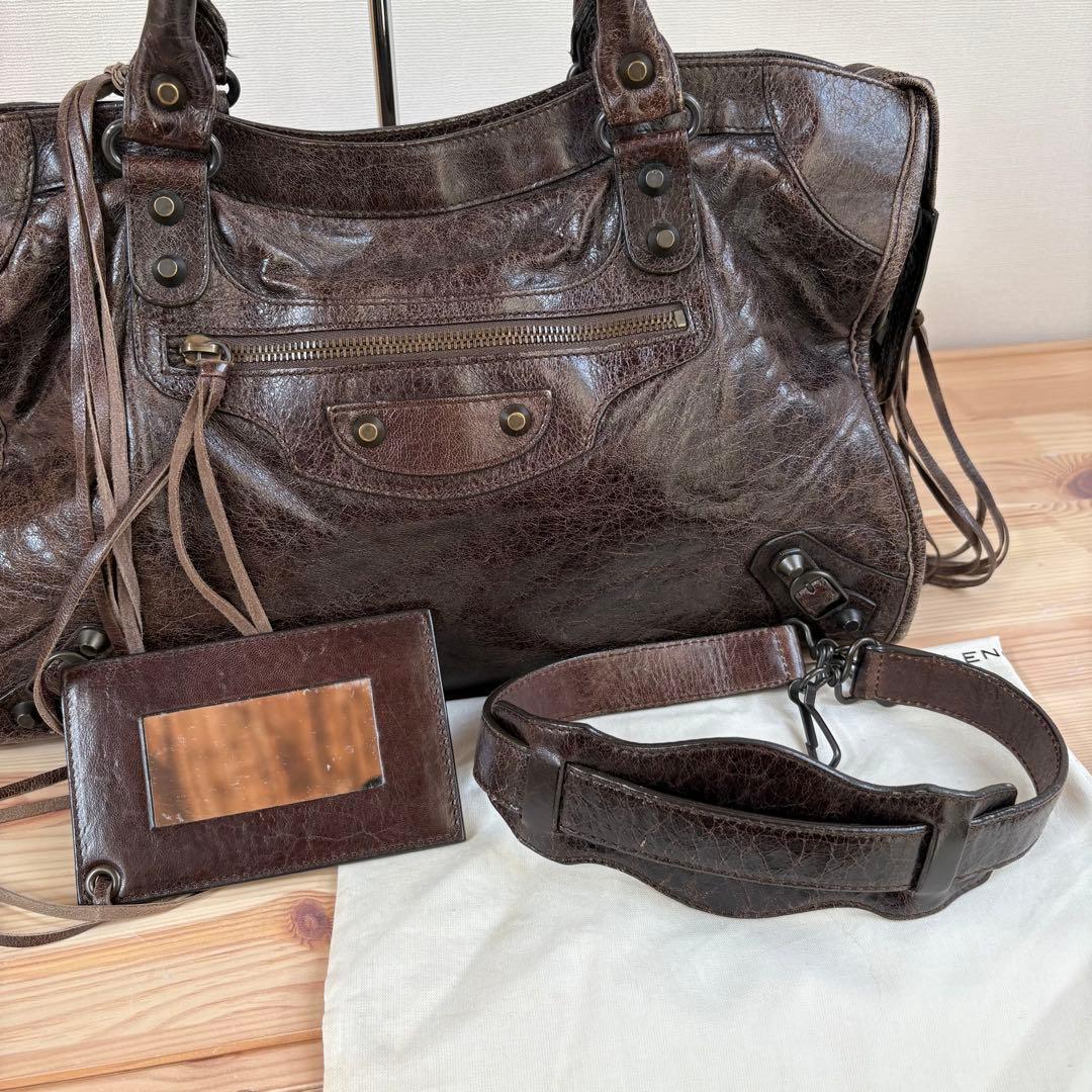 BALENCIAGA The City 115748 2way Bag ブラウン