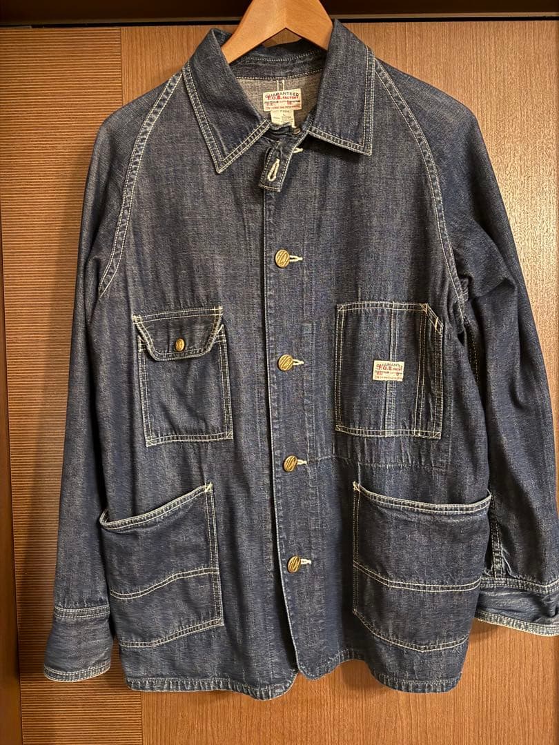 FOB FACTORY デニムカバーオール Lサイズ