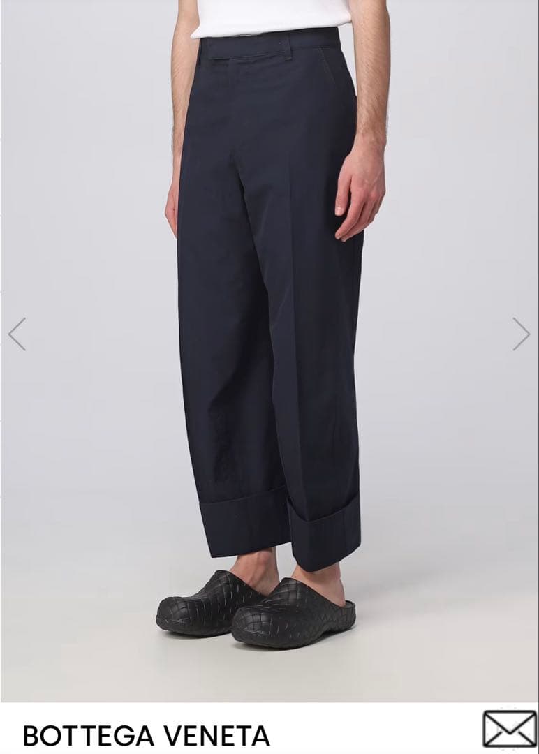 Bottega Veneta 23ss ワイドスラックス ネイビー