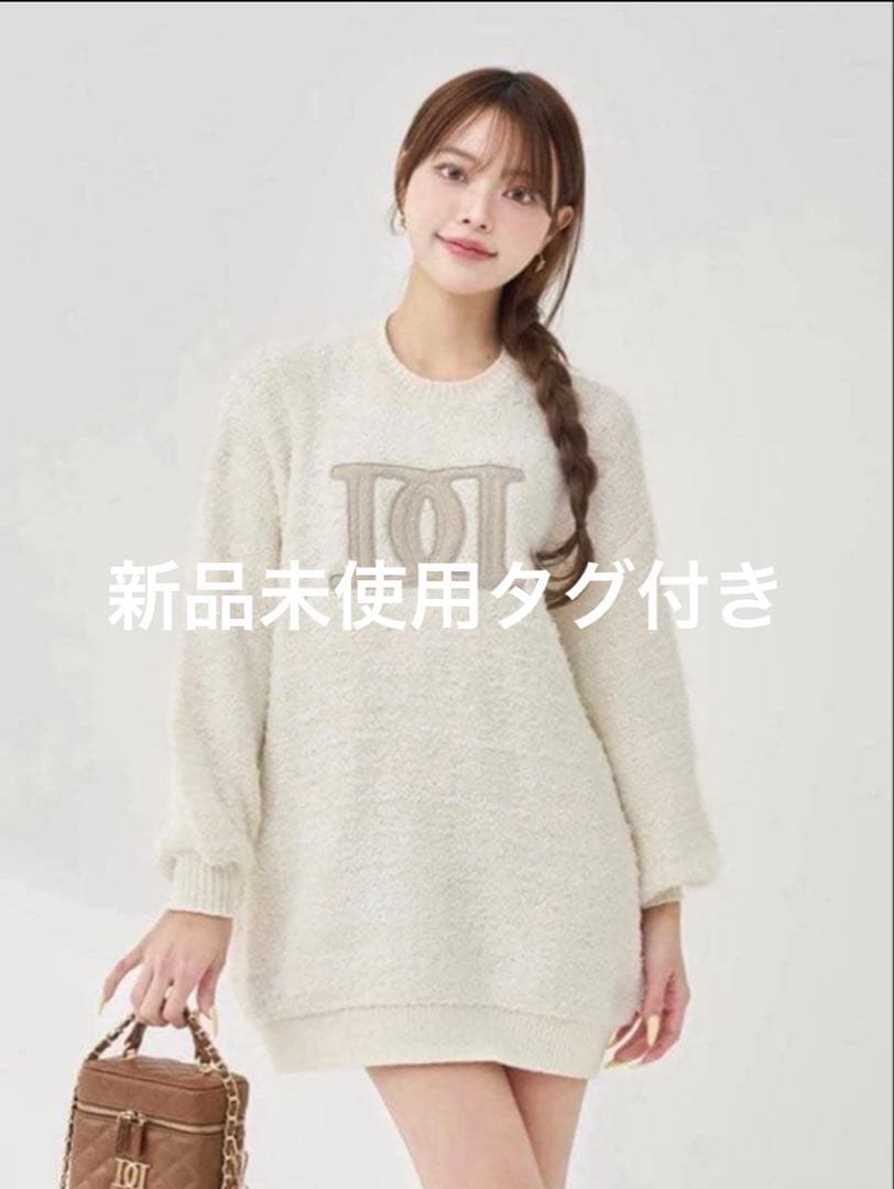 Darich DDロゴツイードニットプルオーバー WHT 新品未使用タグ付き