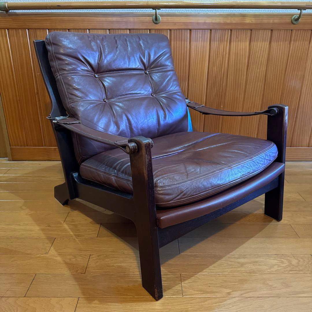 カンディハウス HOCK社 シャーフ 1人掛けソファ　マホガニー/本革　北欧