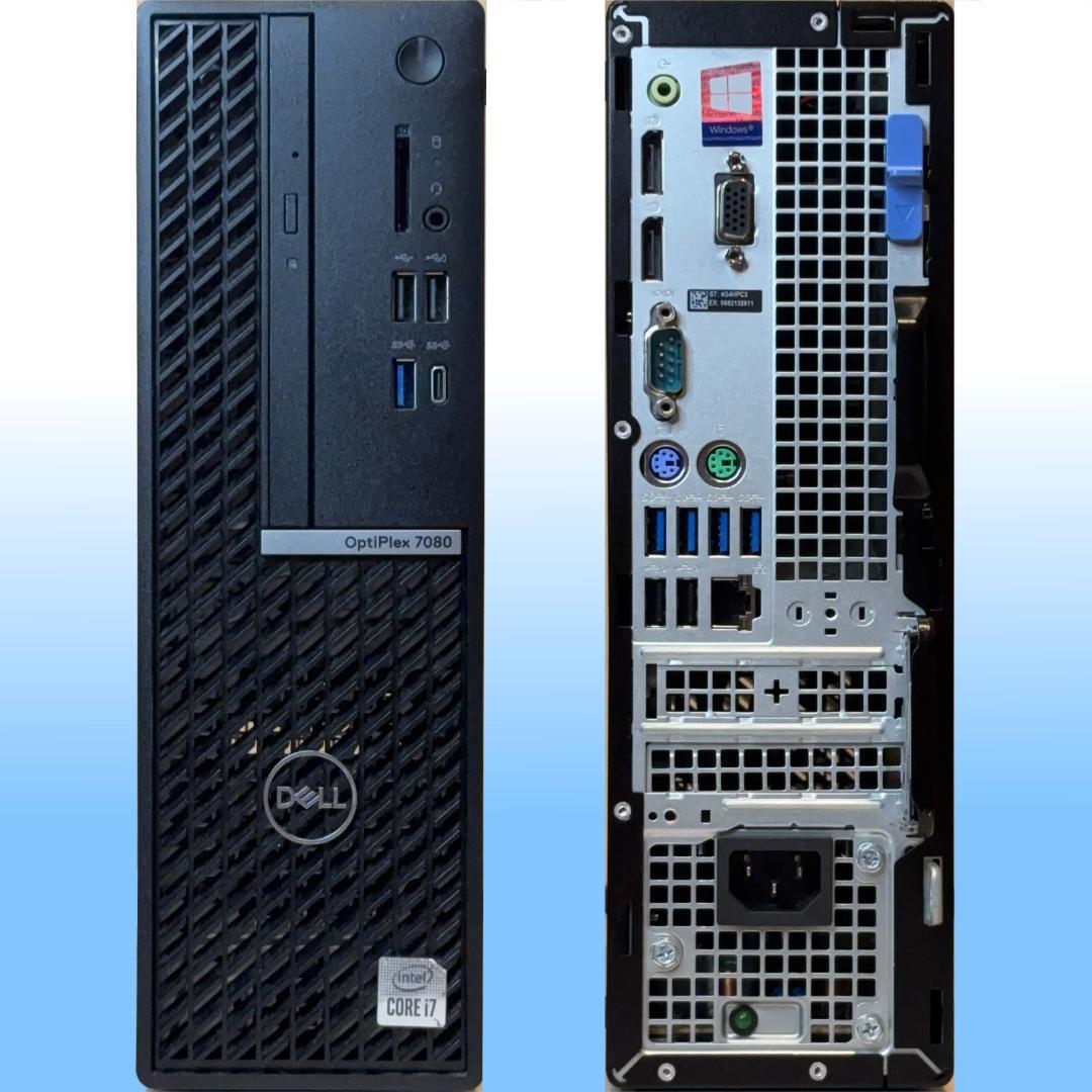 ミニPC DELL Core i7-10700 SSD+HDD WIn11&Office