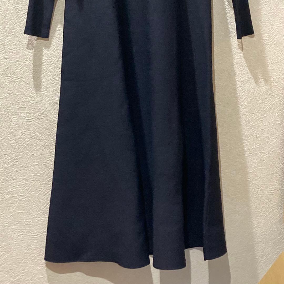 【美品｜定価13,970円】レース襟付き長袖ニットワンピース