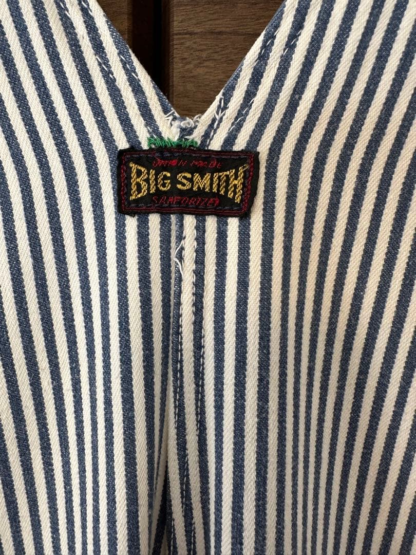 中*昌様 50s BIGSMITH エプロン付き　オーバーオール ヒッコリー　ダ