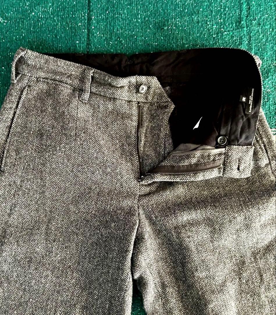 engineered garments ウール混パンツ　ヘリンボーン　グレー　M