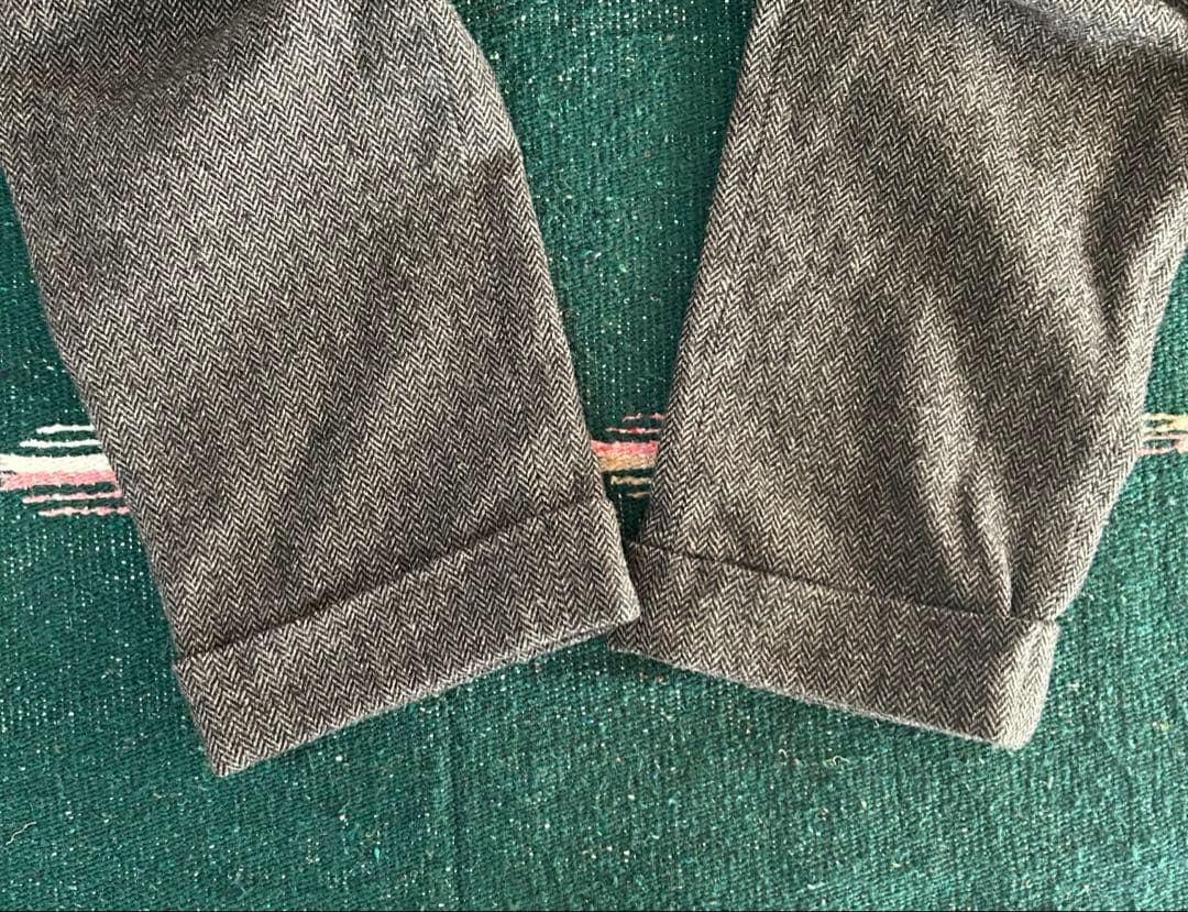 engineered garments ウール混パンツ　ヘリンボーン　グレー　M