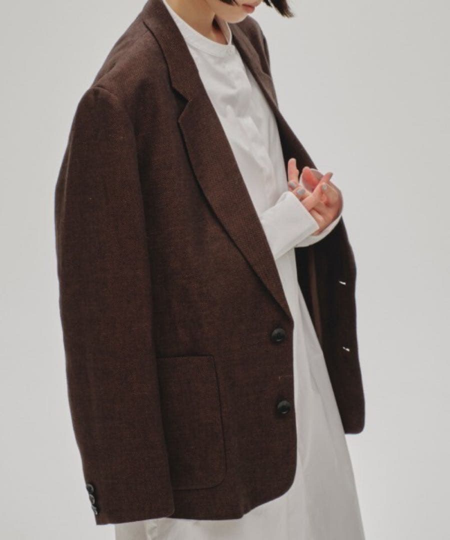 todayful Boyfriend Linen Jacket チョコ 36