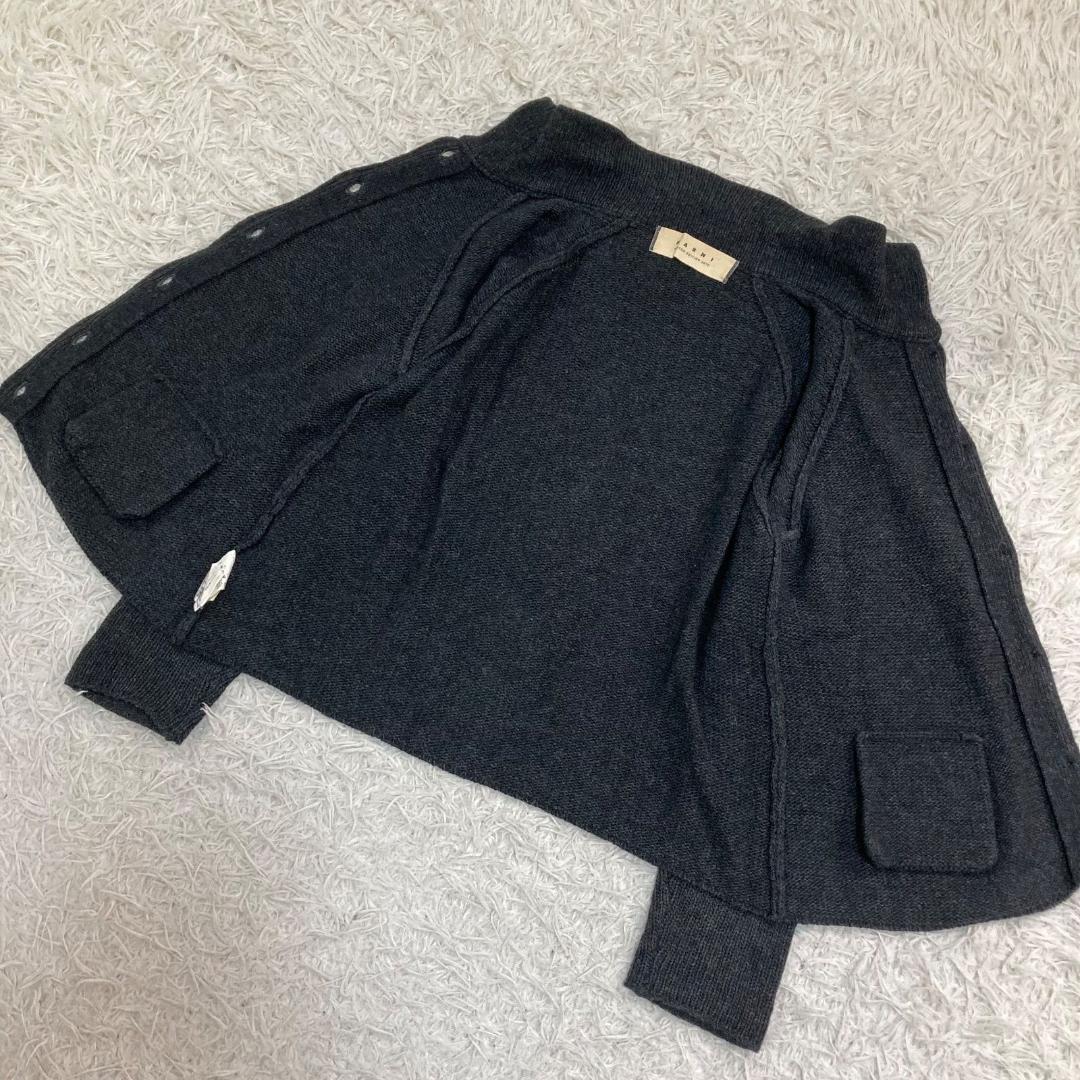 17042✨マルニ 42 カシミヤ混 リボン ウール ニットジャケット ブルゾン