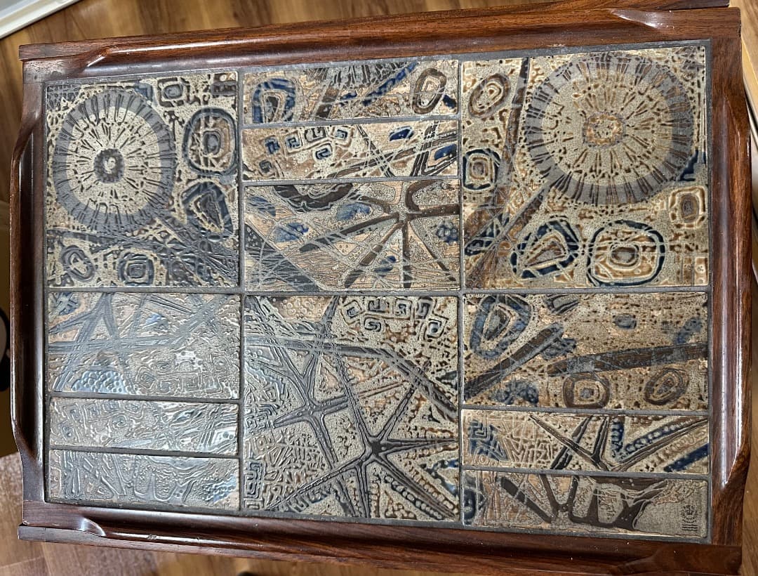 ロイヤルコペンハーゲン✖️ハスレヴ　アンモナイトサイドテーブル北欧家具ビンテージ