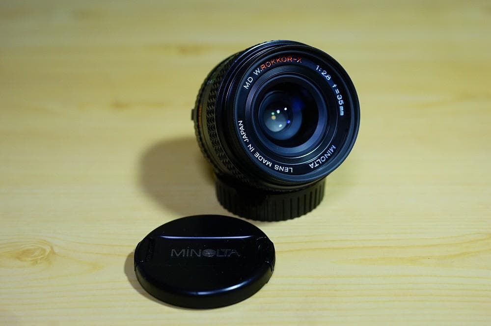 MINOLTA MD W.ROKKOR-X 35mm f/2.8レンズ