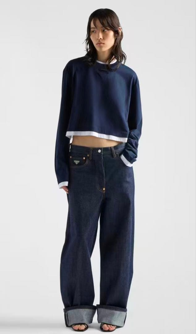 プラダ　PRADA 長袖 ジャージー Tシャツ