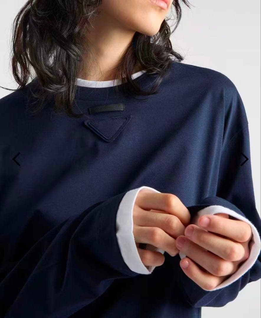 プラダ　PRADA 長袖 ジャージー Tシャツ