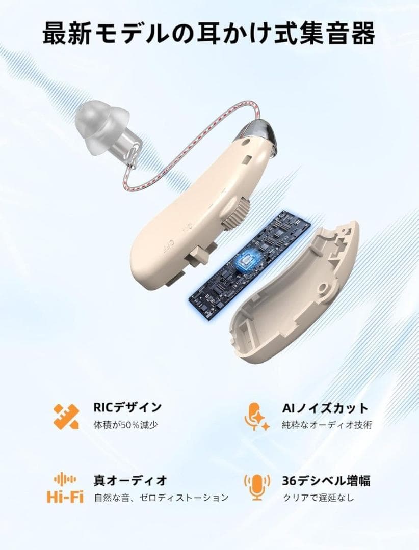 【2025年革新型正規品・簡単操作 】Bigprot楽ちんヒアリング充電式集音器