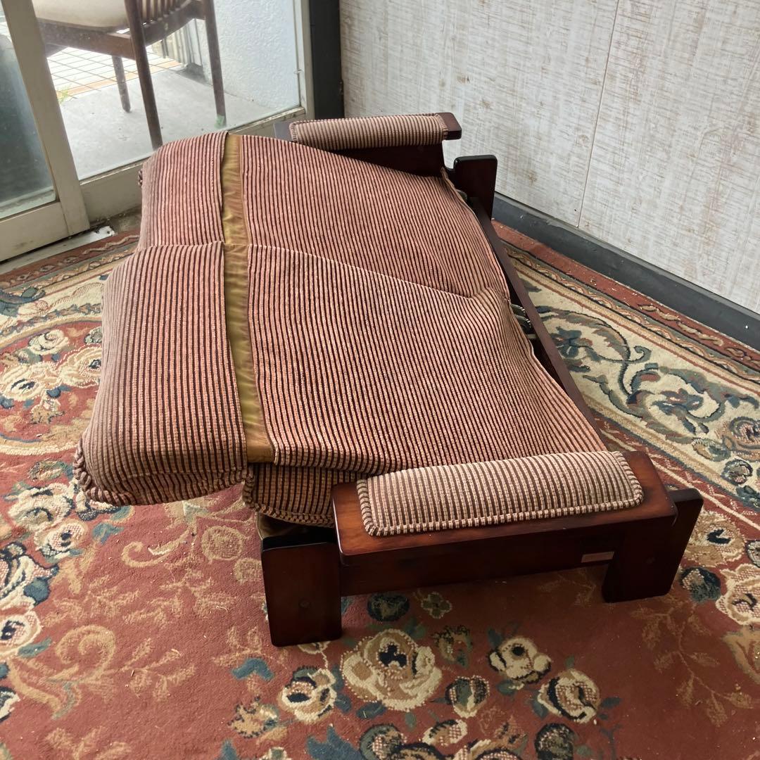 北欧レトロ グリーンジョイ 二人掛けリクライニングソファー ラウンジチェア